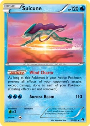 Suicune (30/122) (Cosmos Holo) (Blister Exclusive) [XY: BREAKpoint] - Trinity Hobby