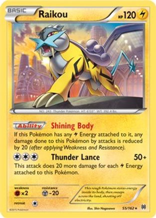 Raikou (55/162) (Cosmos Holo) (Blister Exclusive) [XY: BREAKthrough] - Trinity Hobby
