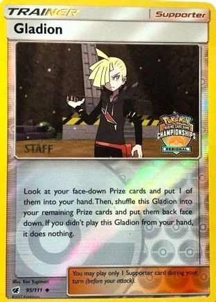 Gladion (95/111) (Regional Championship Promo Staff) [Sun & Moon: Crimson Invasion] - Trinity Hobby