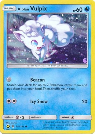 Alolan Vulpix (21a/145) (Alternate Art Promo) [Sun & Moon: Guardians Rising] - Trinity Hobby