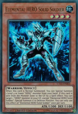 Elemental Hero Solid Soldier [CT15-EN003] Ultra Rare - Trinity Hobby