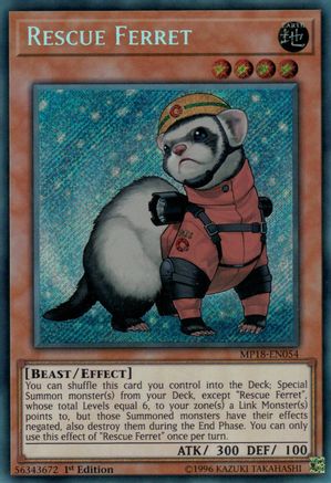 Rescue Ferret [MP18-EN054] Secret Rare - Trinity Hobby