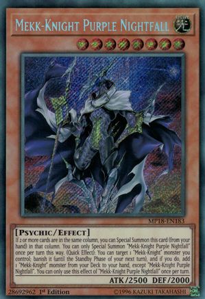Mekk-Knight Purple Nightfall [MP18-EN183] Secret Rare - Trinity Hobby
