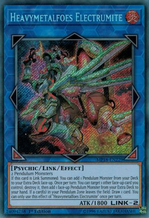 Heavymetalfoes Electrumite [MP18-EN229] Secret Rare - Trinity Hobby