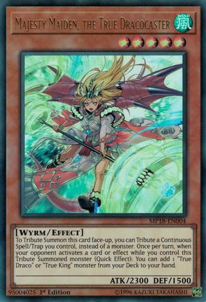 Majesty Maiden, the True Dracocaster [MP18-EN004] Ultra Rare - Trinity Hobby