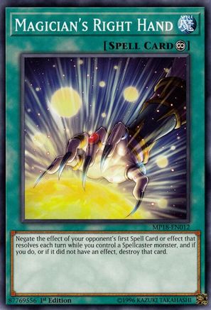Magician's Right Hand [MP18-EN012] Common - Trinity Hobby