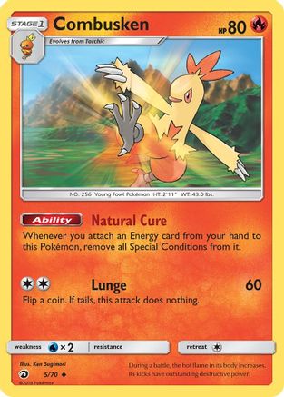 Combusken (5/70) [Sun & Moon: Dragon Majesty] - Trinity Hobby