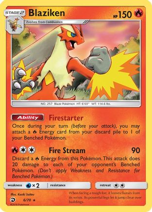 Blaziken (6/70) [Sun & Moon: Dragon Majesty] - Trinity Hobby