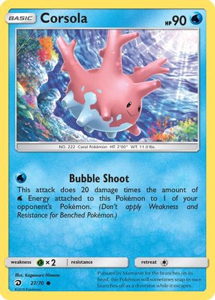 Corsola (27/70) [Sun & Moon: Dragon Majesty] - Trinity Hobby