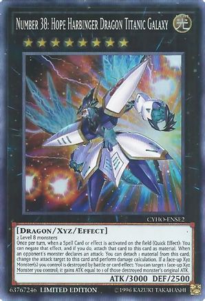 Number 38: Hope Harbinger Dragon Titanic Galaxy [CYHO-ENSE2] Super Rare - Trinity Hobby