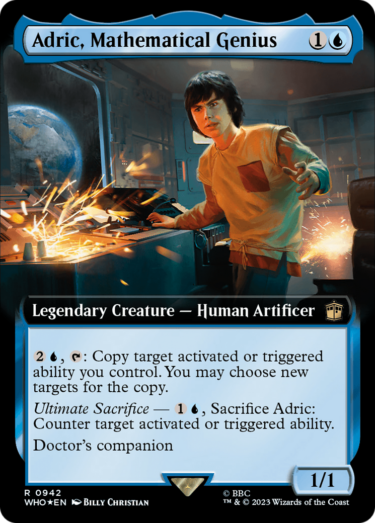 Adric, Mathematical Genius (Extended Art) (Surge Foil) [Doctor Who] - Trinity Hobby