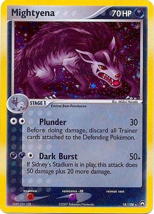 Mightyena (18/108) (Theme Deck Exclusive) [EX: Power Keepers] - Trinity Hobby