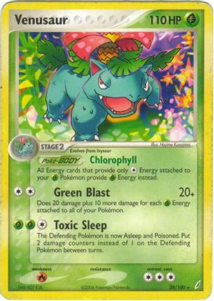 Venusaur (28/100) (Theme Deck Exclusive) [EX: Crystal Guardians] - Trinity Hobby