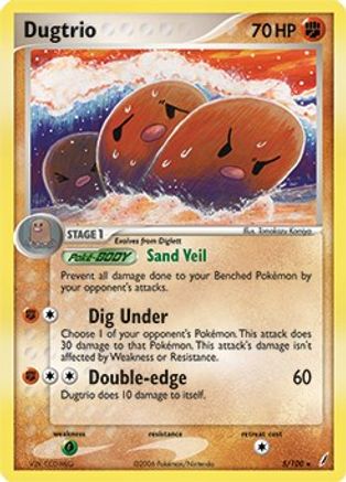 Dugtrio (5/100) (Theme Deck Exclusive) [EX: Crystal Guardians] - Trinity Hobby
