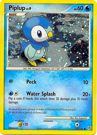 Piplup (Cosmos Holo) - (093/130) Holofoil [Miscellaneous Cards & Products]