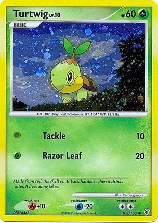 Turtwig (103/130) (Cosmos Holofoil) [Diamond & Pearl: Base Set] - Trinity Hobby