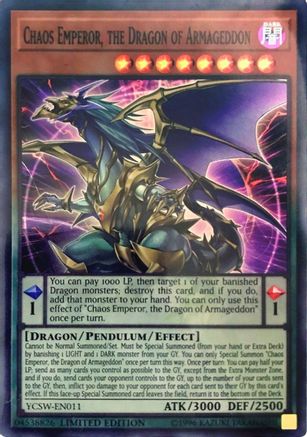 Chaos Emperor, the Dragon of Armageddon [YCSW-EN011] Super Rare - Trinity Hobby