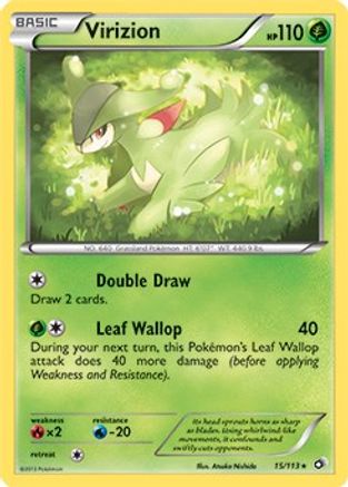 Virizion (15/113) (Theme Deck Exclusive) [Black & White: Legendary Treasures] - Trinity Hobby
