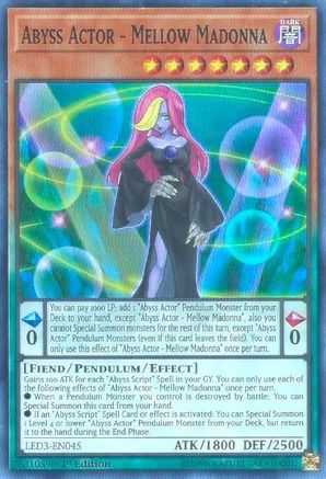 Abyss Actor - Mellow Madonna [LED3-EN045] Super Rare - Trinity Hobby