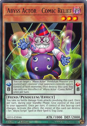 Abyss Actor - Comic Relief [LED3-EN046] Rare - Trinity Hobby