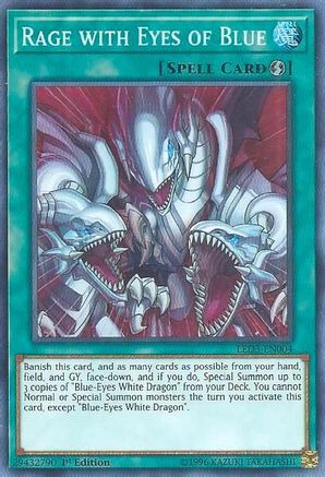 Rage with Eyes of Blue [LED3-EN004] Super Rare - Trinity Hobby