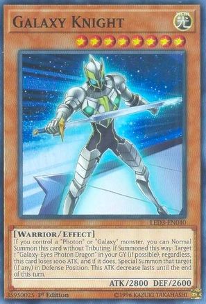 Galaxy Knight [LED3-EN040] Super Rare - Trinity Hobby