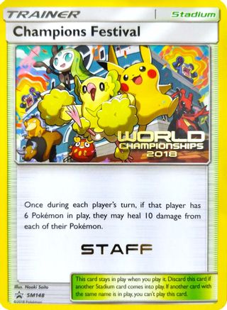 Champions Festival (SM148) (2018 Staff) [Sun & Moon: Black Star Promos] - Trinity Hobby