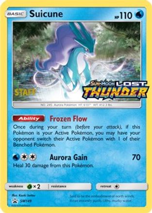 Suicune (SM149) (Staff Prerelease Promo) [Sun & Moon: Black Star Promos] - Trinity Hobby
