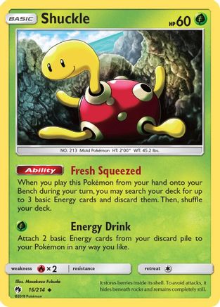 Shuckle (16/214) [Sun & Moon: Lost Thunder] - Trinity Hobby