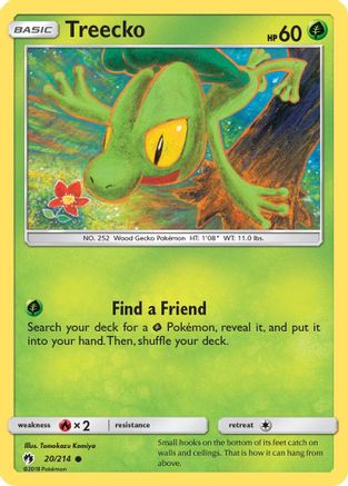 Treecko (20/214) [Sun & Moon: Lost Thunder] - Trinity Hobby