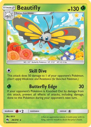 Beautifly (26/214) [Sun & Moon: Lost Thunder] - Trinity Hobby