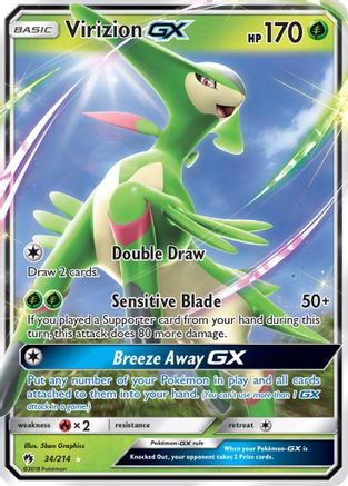 Virizion GX (34/214) [Sun & Moon: Lost Thunder] - Trinity Hobby