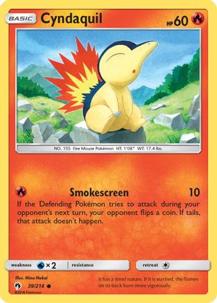 Cyndaquil (39/214) [Sun & Moon: Lost Thunder] - Trinity Hobby