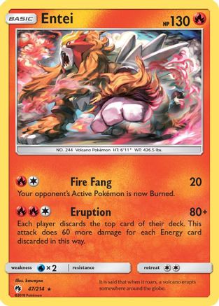 Entei (47/214) [Sun & Moon: Lost Thunder] - Trinity Hobby