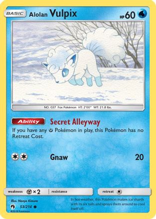 Alolan Vulpix (53/214) [Sun & Moon: Lost Thunder] - Trinity Hobby
