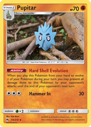 Pupitar (116/214) [Sun & Moon: Lost Thunder] - Trinity Hobby