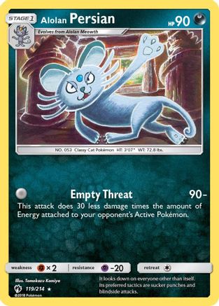 Alolan Persian (119/214) [Sun & Moon: Lost Thunder] - Trinity Hobby
