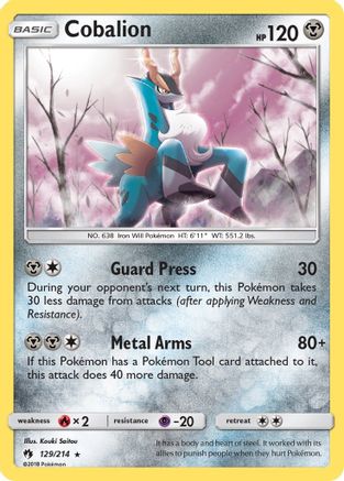 Cobalion (129/214) [Sun & Moon: Lost Thunder] - Trinity Hobby