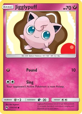 Jigglypuff (133/214) [Sun & Moon: Lost Thunder] - Trinity Hobby