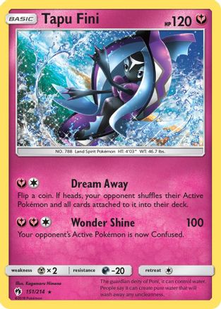 Tapu Fini (151/214) [Sun & Moon: Lost Thunder] - Trinity Hobby