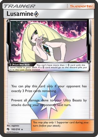 Lusamine (182/214) (Prism Star) [Sun & Moon: Lost Thunder] - Trinity Hobby