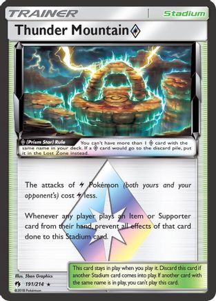 Thunder Mountain (191/214) (Prism Star) [Sun & Moon: Lost Thunder] - Trinity Hobby