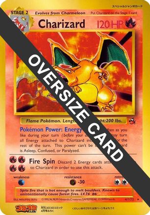 Charizard (4/102) (CoroCoro Promo) (Jumbo Card) [Base Set Unlimited] - Trinity Hobby
