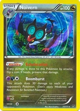 Noivern (77/111) (Cosmos Holo) (Blister Exclusive) [XY: Furious Fists] - Trinity Hobby