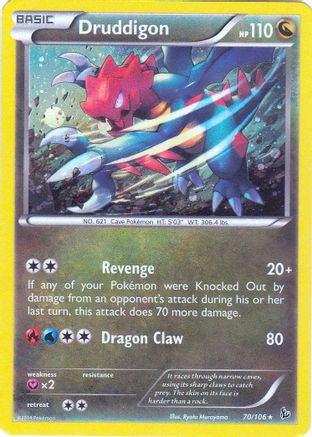 Druddigon (70/106) (Cosmos Holo) (Blister Exclusive) [XY: Flashfire] - Trinity Hobby