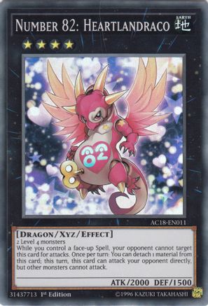 Number 82: Heartlandraco [AC18-EN011] Super Rare - Trinity Hobby