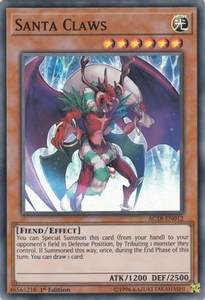 Santa Claws [AC18-EN012] Super Rare - Trinity Hobby