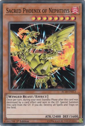 Sacred Phoenix of Nephthys [AC18-EN013] Super Rare - Trinity Hobby