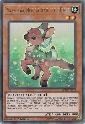 Valerifawn, Mystical Beast of the Forest [AC18-EN019] Ultra Rare - Trinity Hobby