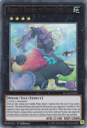 Number 41: Bagooska the Terribly Tired Tapir [AC18-EN021] Ultra Rare - Trinity Hobby